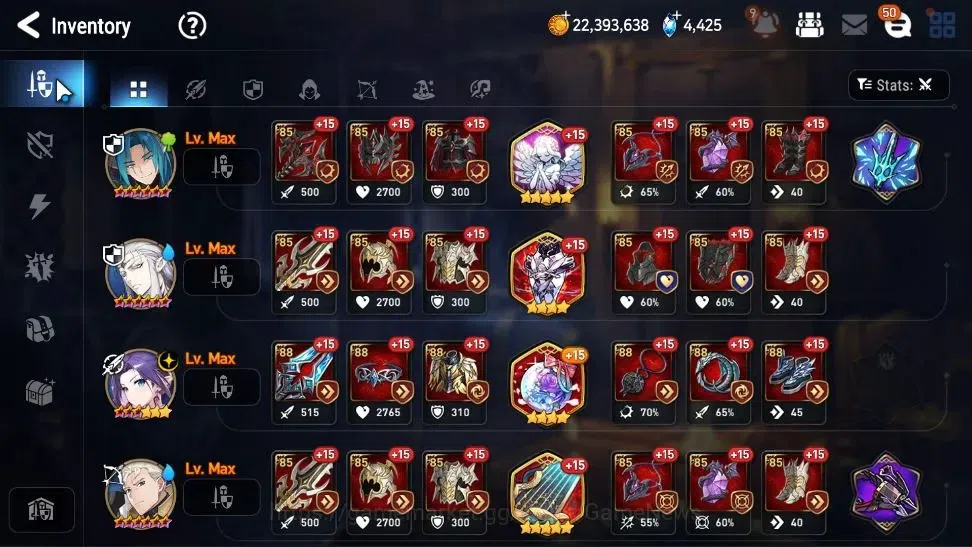 Epic Seven Accounts High-End GLOBAL UnVerif|NewEra|6 ML(SN Yulha,S Sez,LCermia,RoLight,etc)+AbyssFumyr,Fenne,etc|Poh ON|Auto 17