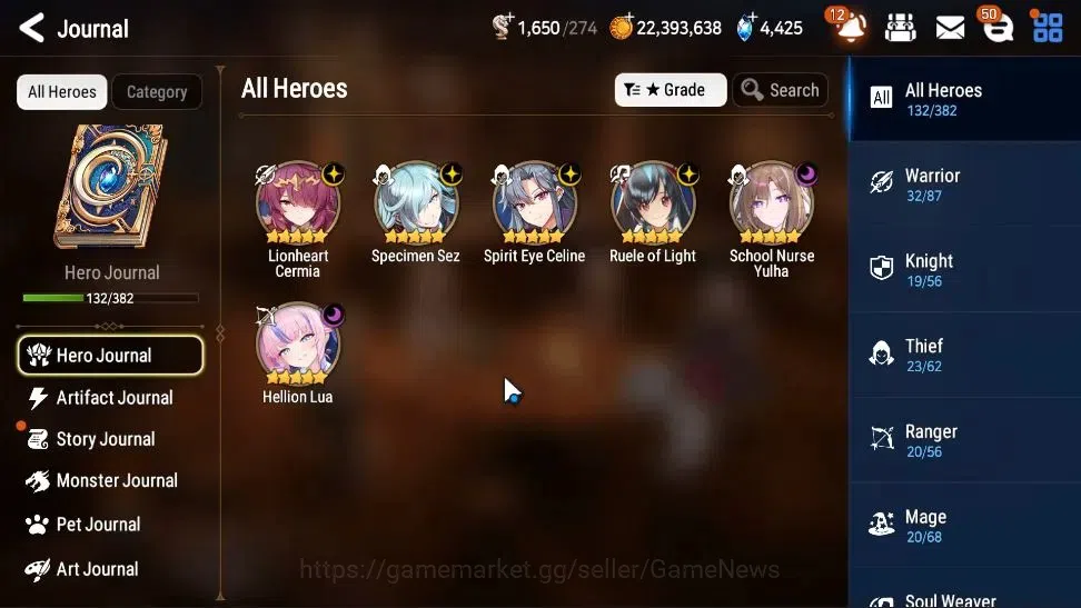 Epic Seven Accounts High-End GLOBAL UnVerif|NewEra|6 ML(SN Yulha,S Sez,LCermia,RoLight,etc)+AbyssFumyr,Fenne,etc|Poh ON|Auto 4