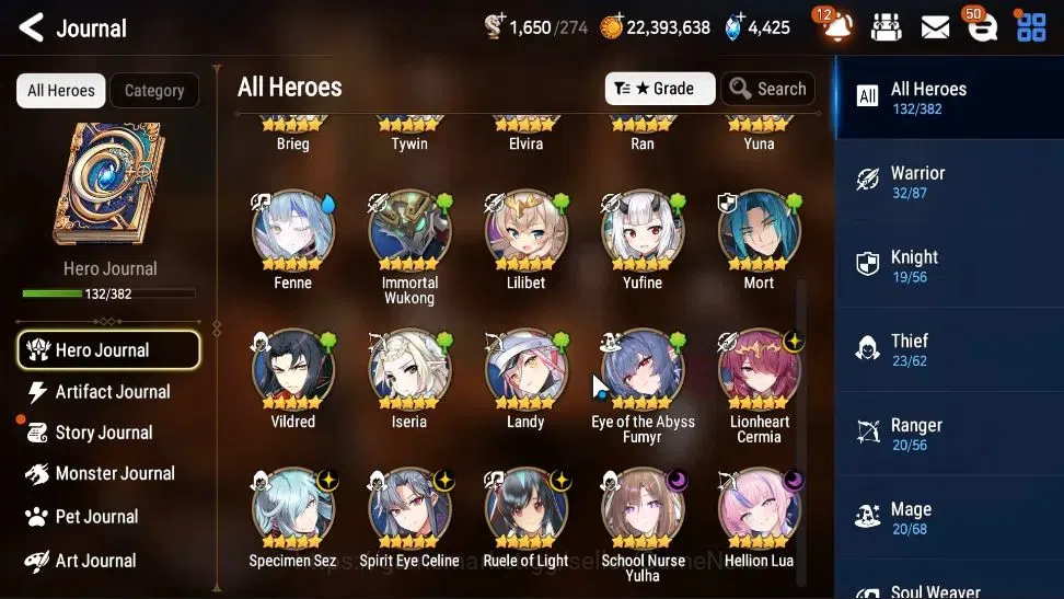 Epic Seven Accounts High-End GLOBAL UnVerif|NewEra|6 ML(SN Yulha,S Sez,LCermia,RoLight,etc)+AbyssFumyr,Fenne,etc|Poh ON|Auto 6