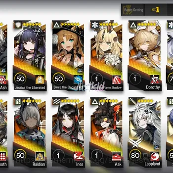 Arknights Accounts Starter ARKNIGHTS GLOBAL STARTERMID 13*6 , 2 LIMITED KALTSIT ALTER,WANG , LEMUEN,INES,JESSICA ALTER,REED