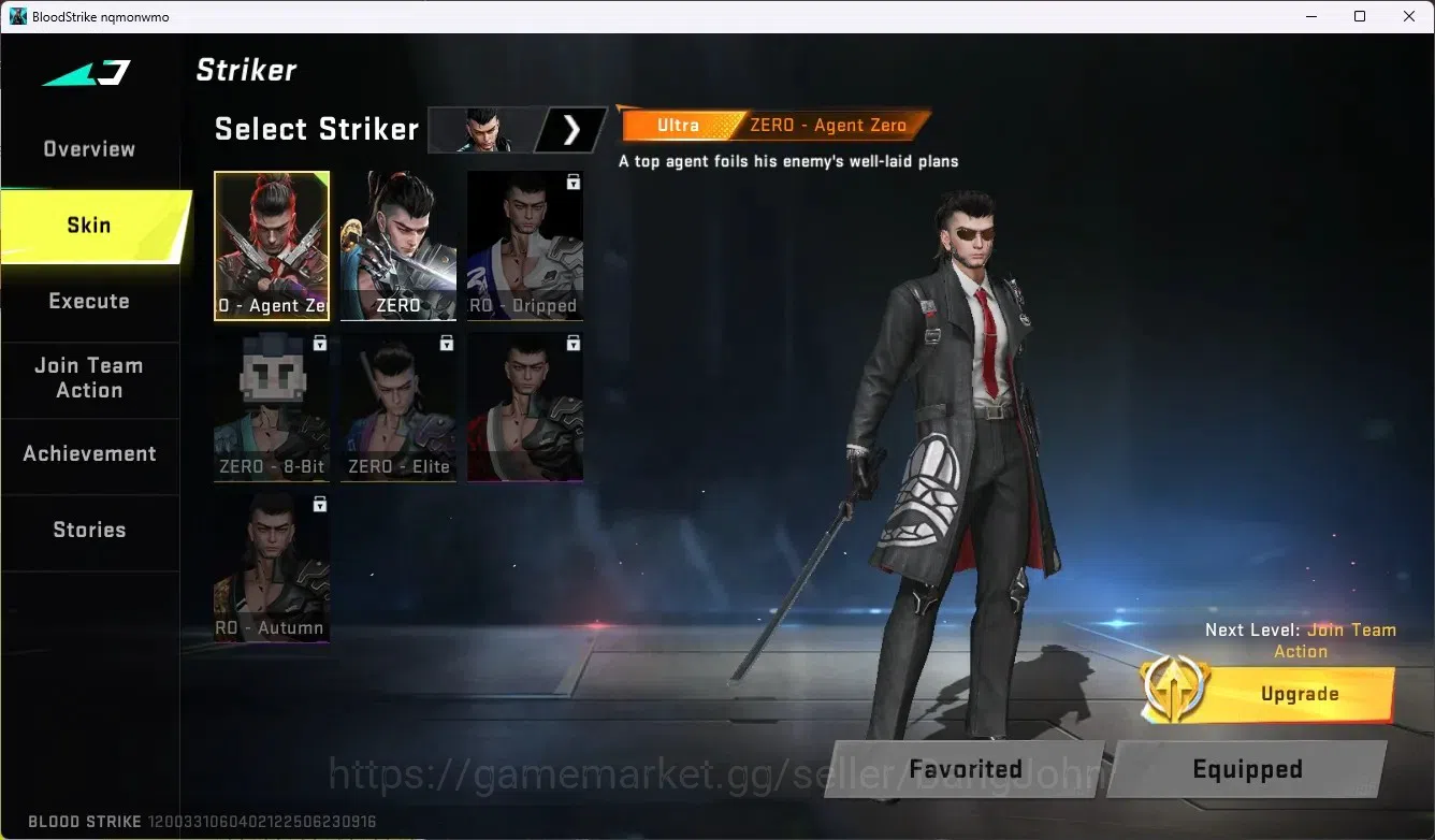 Blood Strike Accounts ASIA |Striker Ultra ZERO - Agent Zero | 1 Legendar image 5