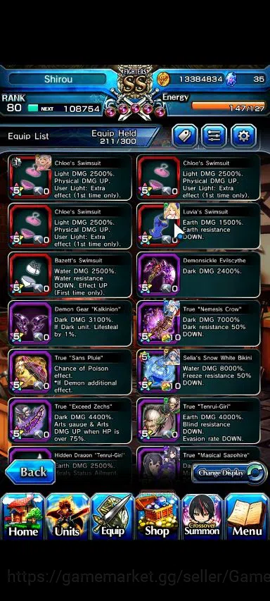 Grand Summoners Accounts End-Game Global|Rank 80|19 Ascend|EmiyaTW,S Miyu,MiyuTW,Isllid,Luvia&Rin,Luhan,Chloe,Saber,Etc|Lpot 10
