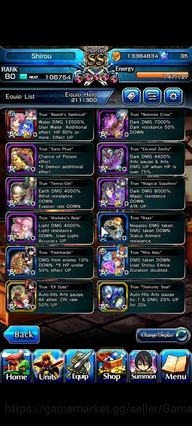 Grand Summoners Accounts End-Game Global|Rank 80|19 Ascend|EmiyaTW,S Miyu,MiyuTW,Isllid,Luvia&Rin,Luhan,Chloe,Saber,Etc|Lpot 6