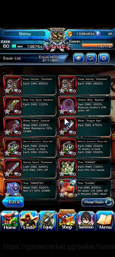 Grand Summoners Accounts End-Game Global|Rank 80|19 Ascend|EmiyaTW,S Miyu,MiyuTW,Isllid,Luvia&Rin,Luhan,Chloe,Saber,Etc|Lpot 7