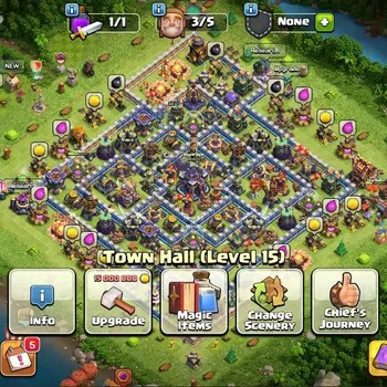 Clash of Clans Accounts High-End LV 137|TH 15-BH 6|HH 9|SKIN BK|BK 43,AQ 49,GW 38,MP 42,RC 26,DD 4|BM 4|1779 Gems|CN