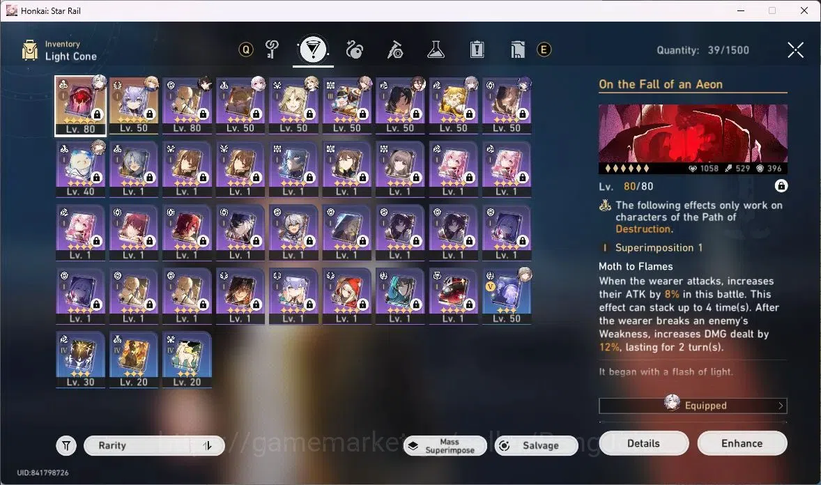 Honkai Star Rail Accounts ASIA | TL 65 | 3 LIMIT | PHAINON | DAN HENG | MC F image 11