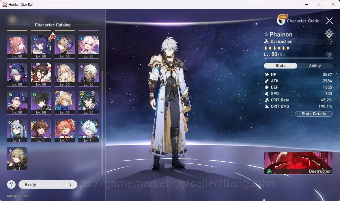 Honkai Star Rail Accounts ASIA | TL 65 | 3 LIMIT | PHAINON | DAN HENG | MC F image 2