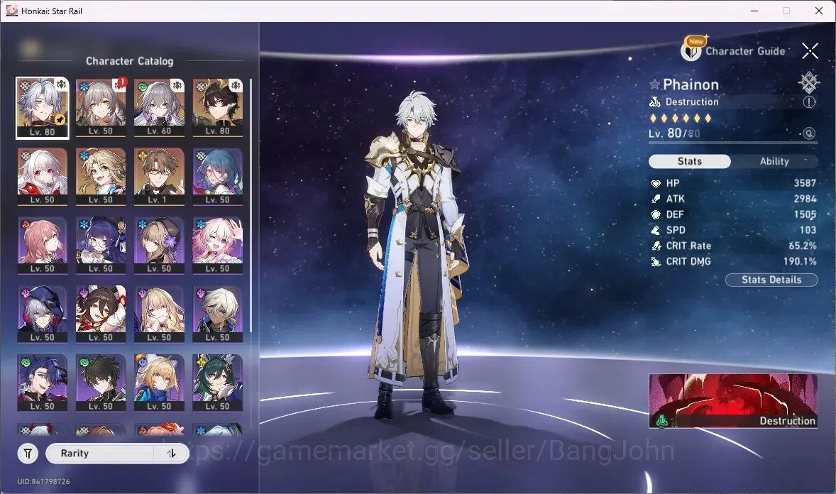 Honkai Star Rail Accounts ASIA | TL 65 | 3 LIMIT | PHAINON | DAN HENG | MC F image 3