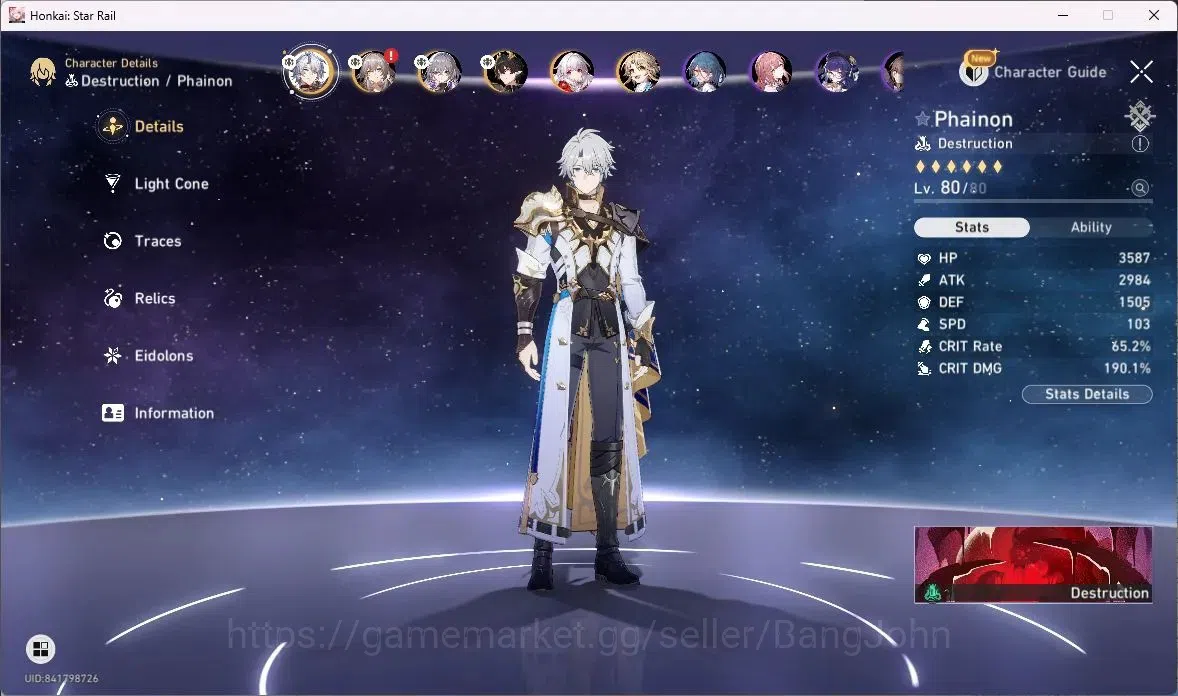 Honkai Star Rail Accounts ASIA | TL 65 | 3 LIMIT | PHAINON | DAN HENG | MC F image 4