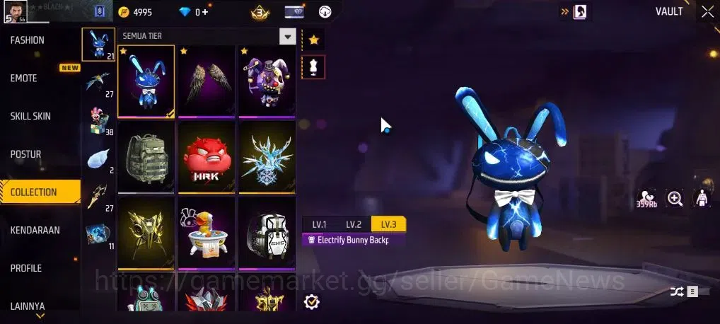Free Fire Accounts Indonesia | M1887 Mamba Gnaw | MP5 Platinum Divini image 13