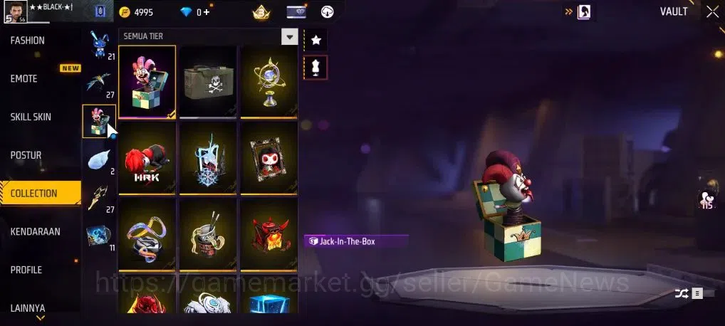 Free Fire Accounts Indonesia | M1887 Mamba Gnaw | MP5 Platinum Divini image 15