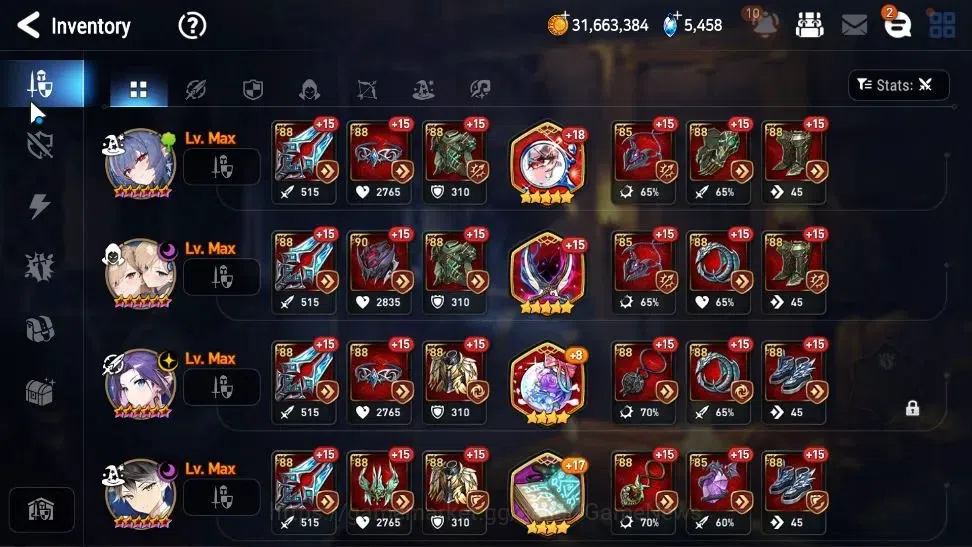 Epic Seven Accounts Starter GLOBAL UnVerif|New Era|8 ML(Rhiana&Luciela,Zio,Belian,etc)+Estelle,Rinak,Setsuka,Etc|5,4k 13