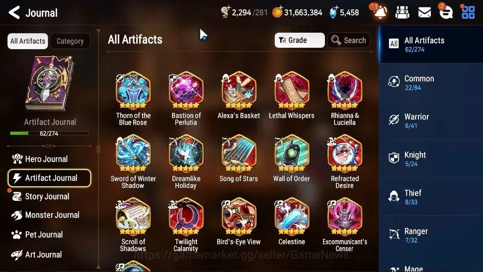 Epic Seven Accounts Starter GLOBAL UnVerif|New Era|8 ML(Rhiana&Luciela,Zio,Belian,etc)+Estelle,Rinak,Setsuka,Etc|5,4k 9