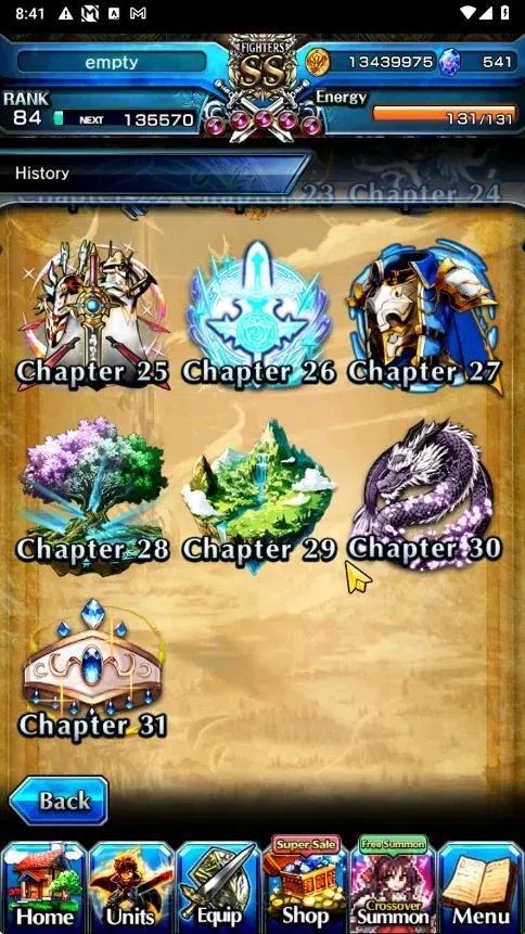 Grand Summoners Accounts Global|Rank 84|541 CC|15 Ascend+4 TW|[2x Okarun,In image 10