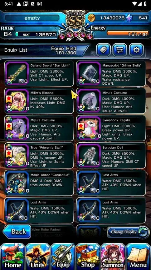 Grand Summoners Accounts Global|Rank 84|541 CC|15 Ascend+4 TW|[2x Okarun,In image 14