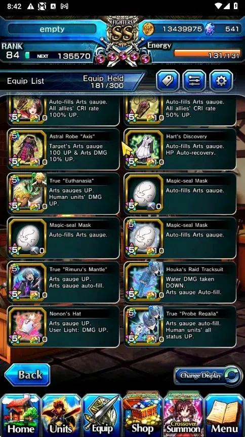 Grand Summoners Accounts Global|Rank 84|541 CC|15 Ascend+4 TW|[2x Okarun,In image 18