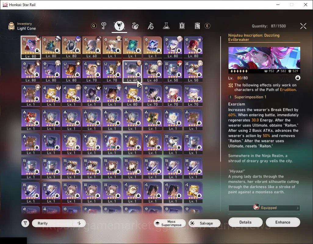 Honkai Star Rail Accounts Asia|TL 68|7,2K SJ|11 Limited|[Rappa,Acheron]+Sign image 8
