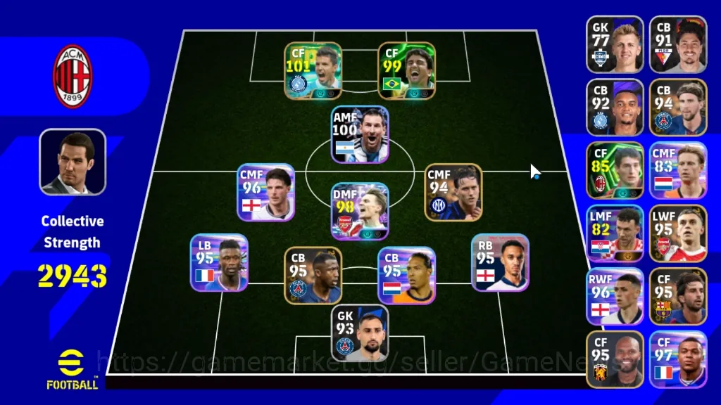 eFootball Accounts Others Android|Power 2943|Epic Sergio Aguero,Bebeto,Daniele Massaro|Show Time Martin 1