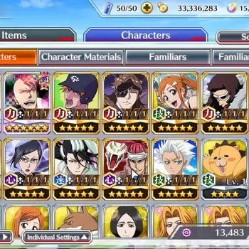 Bleach: Brave Souls Accounts High-End GLOBAL|15K Orbs|TYBW24 Bazz-B,Christmas24 Nemu,Dream Team Ichigo,SpiritSoc