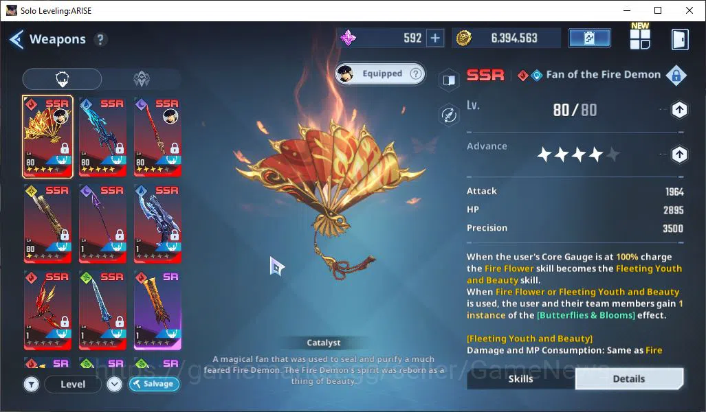Solo Leveling: ARISE Accounts Total Power 403K | Esil A4 +Weapon, Gina, Soohyun A3, Mirei A1 + Weapon Plum + Fan OTFDemon 8