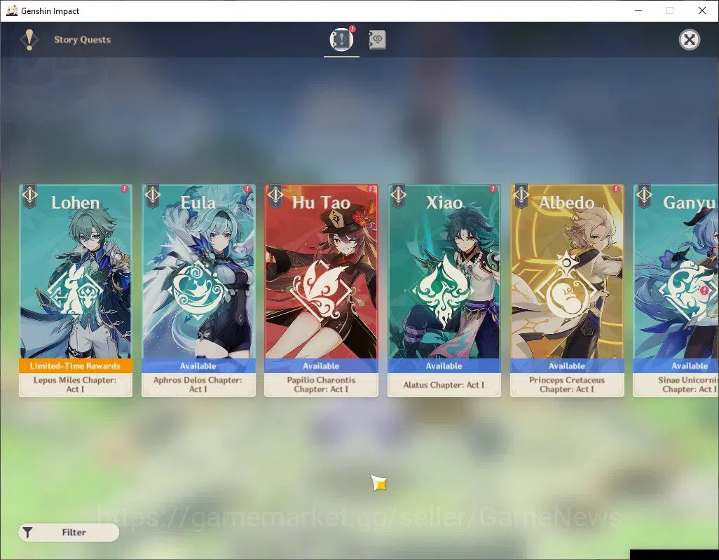 Genshin Impact Accounts ASIA|AR 40|BD Unset|2 Limited + 2 (*5Weapon)|Nicol image 12