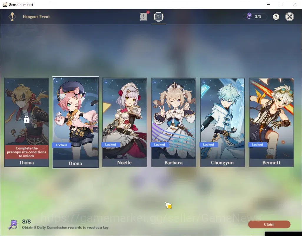 Genshin Impact Accounts ASIA|AR 40|BD Unset|2 Limited + 2 (*5Weapon)|Nicol image 14