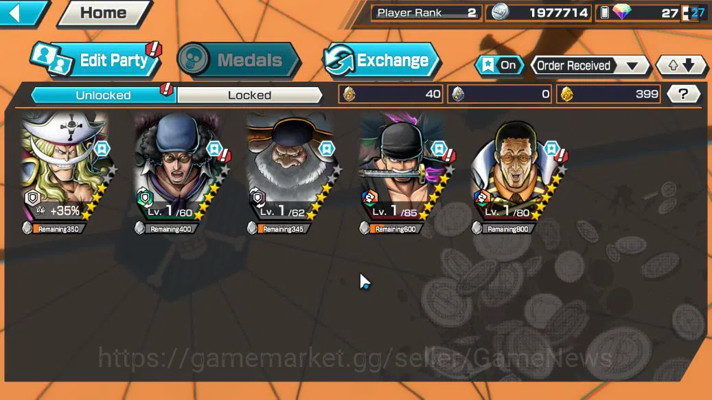 One Piece Bounty Rush Accounts Global|5 EX |T5E ST.Jaygarcia Saturn,AMS Borsalino image 3