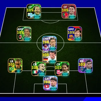 eFootball Accounts Legends & Iconic Players Android | 3220 Strength  Ronaldo 105 • Forlán 105 • Ronaldinho 105 • Messi 105