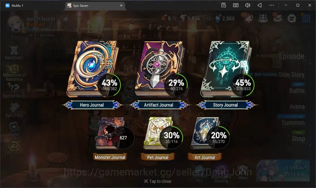 Epic Seven Accounts Global Unverif|15 ML(B Arunka,SN Yulha,Belian,Beli image 3