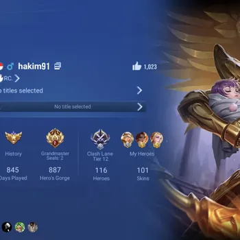 Honor of Kings Accounts Rare Skin Global Hero 116 Skin 101: Saint Seiya (Hou Yi) GM Gan&Mo, Many Epic Hou Yi, Arthur, Daji