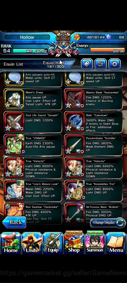 Grand Summoners Accounts Global|Rank 54|14 Ascend+4 TW|[Chloe,Gamagoori,Dia image 10