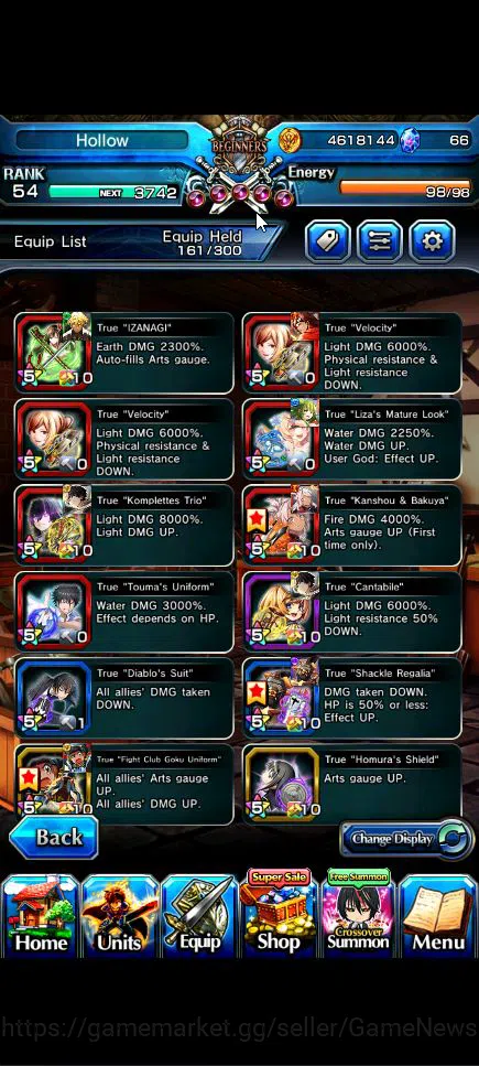 Grand Summoners Accounts Global|Rank 54|14 Ascend+4 TW|[Chloe,Gamagoori,Dia image 19