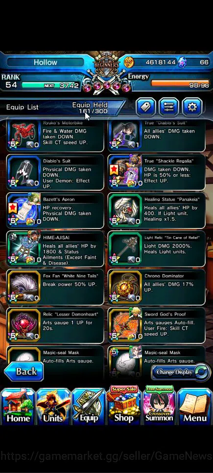 Grand Summoners Accounts Global|Rank 54|14 Ascend+4 TW|[Chloe,Gamagoori,Dia image 6