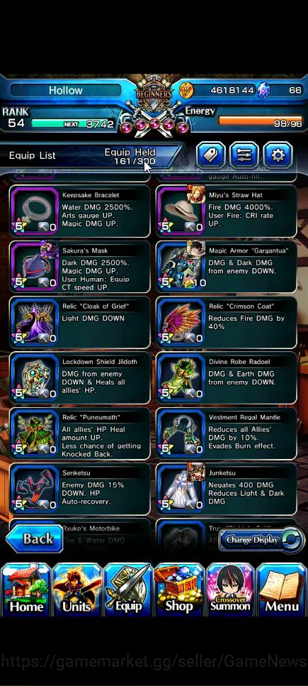 Grand Summoners Accounts Global|Rank 54|14 Ascend+4 TW|[Chloe,Gamagoori,Dia image 7