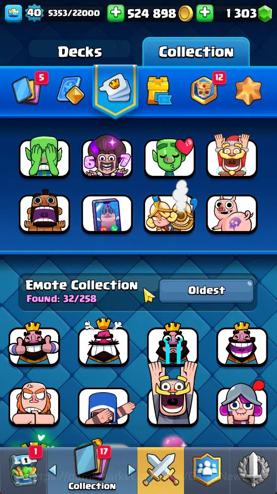Clash Royale Accounts Midgame Lv 40|Trophy 8413|KTL 13|Limited Skin|Card 121| 2 Hero 9 EVO 8 Champ 21 Legendary 33 Epic 30 16