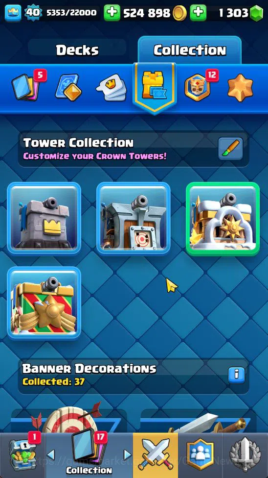 Clash Royale Accounts Midgame Lv 40|Trophy 8413|KTL 13|Limited Skin|Card 121| 2 Hero 9 EVO 8 Champ 21 Legendary 33 Epic 30 17