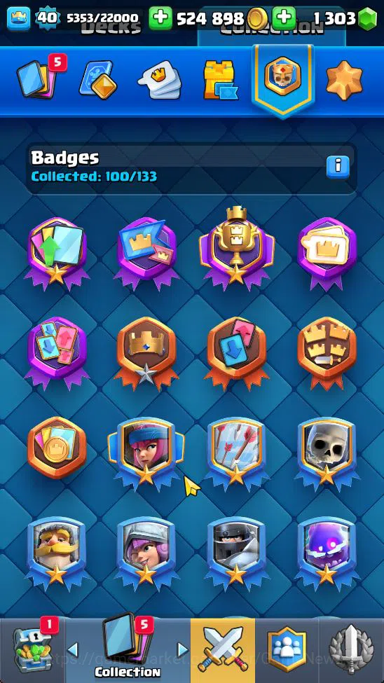 Clash Royale Accounts Midgame Lv 40|Trophy 8413|KTL 13|Limited Skin|Card 121| 2 Hero 9 EVO 8 Champ 21 Legendary 33 Epic 30 19