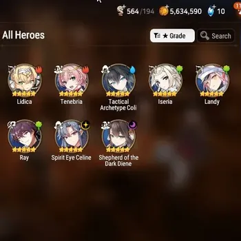 Epic Seven Accounts Starter Global Unverif|Starter|2ML [SD Diene,SE Celine]|PoH+Bless ON|MoR 9|Check SS|Stove(ES1741Z)