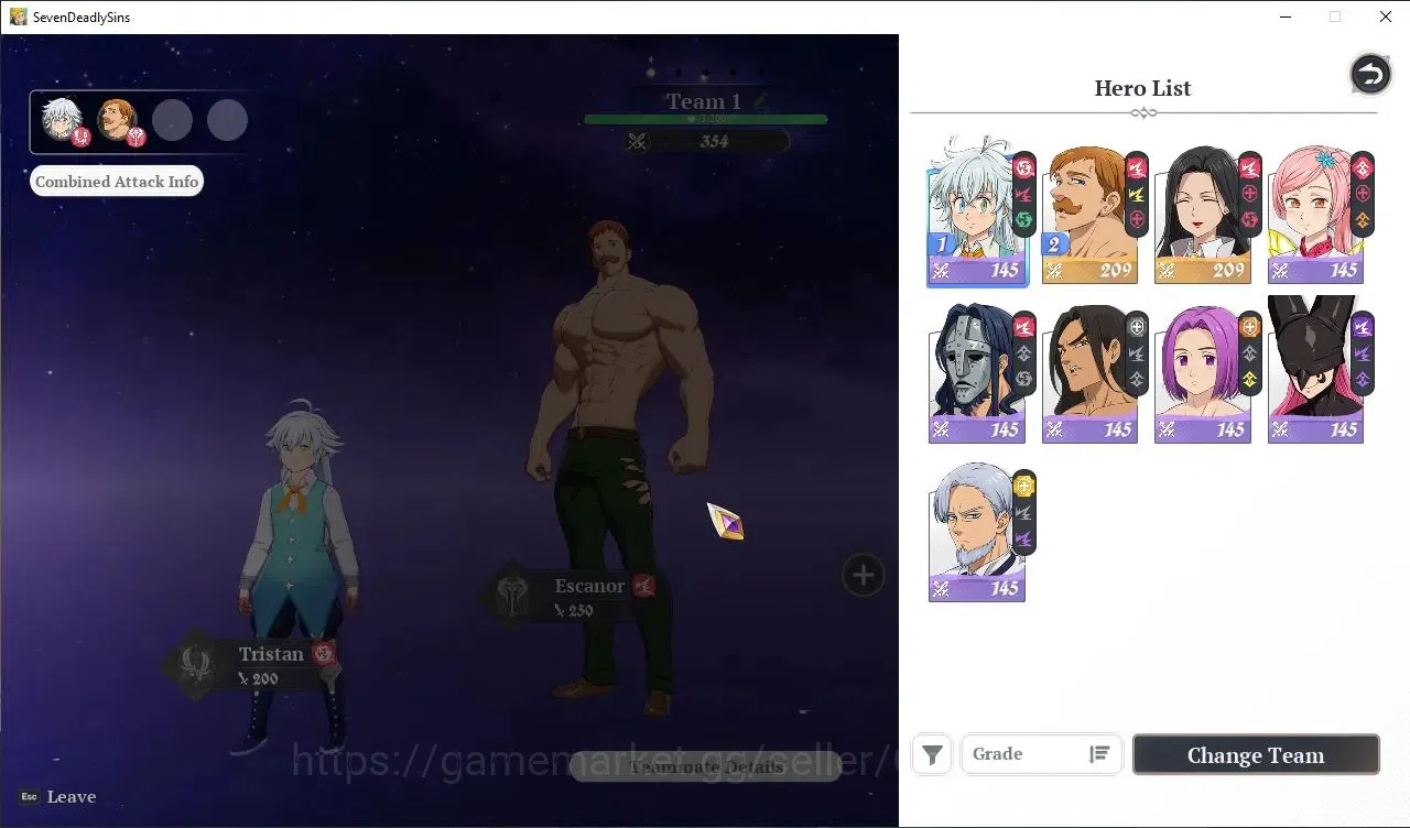 The Seven Deadly Sins: Origin Accounts EU|Fresh Starter Lvl 2|2 SSR| Escanor, Guila, & 7 SR |2 SSR Selector|Act 1 Story|200 1