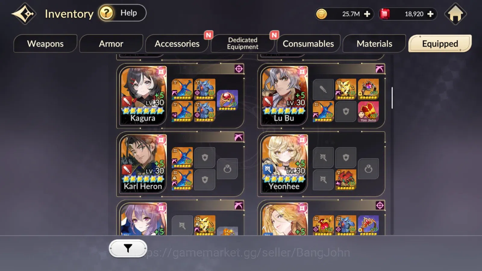 Seven Knights Re:Birth Accounts Global|FullEX7(TC2Juri,TC1Fai,Gelidus,Melia,Rosie) image 10