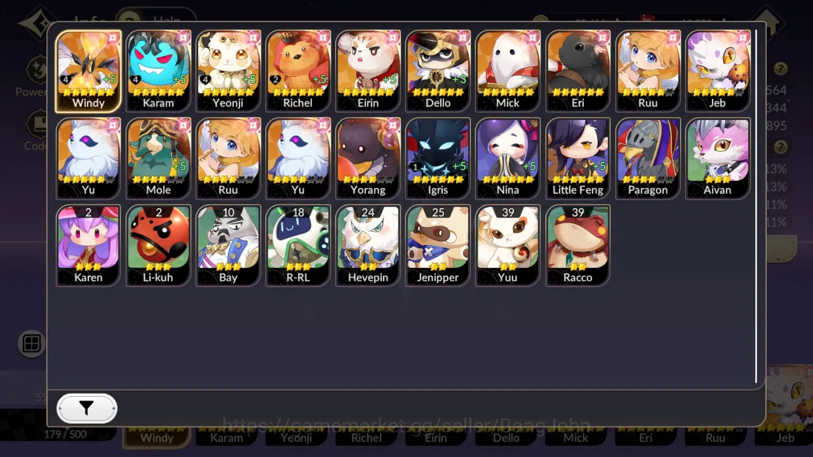 Seven Knights Re:Birth Accounts Global|FullEX7(TC2Juri,TC1Fai,Gelidus,Melia,Rosie) image 16
