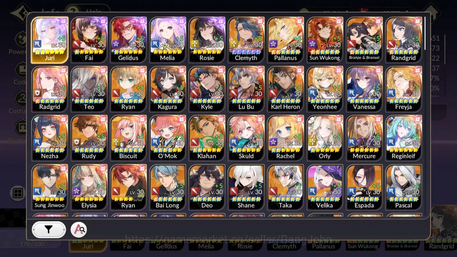 Seven Knights Re:Birth Accounts Global|FullEX7(TC2Juri,TC1Fai,Gelidus,Melia,Rosie) image 19