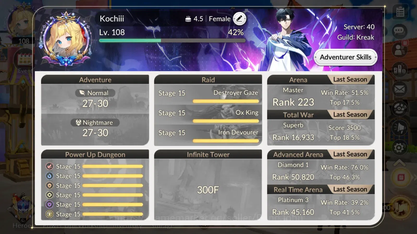 Seven Knights Re:Birth Accounts Global|FullEX7(TC2Juri,TC1Fai,Gelidus,Melia,Rosie) image 20