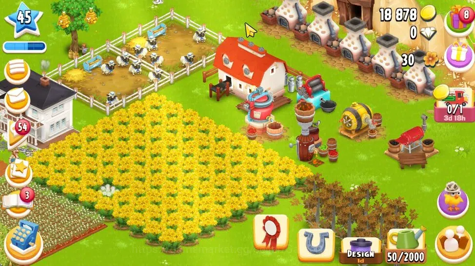 Hay Day Accounts Lvl 45 | Silo Storage 1000 + Barn Storage 1050 | S image 3