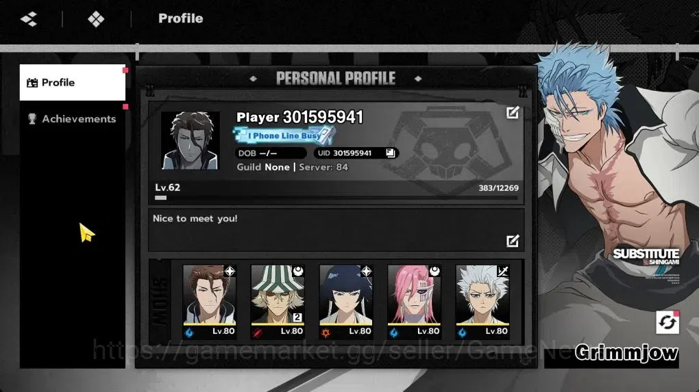 BLEACH: Soul Resonance Accounts NuverseSEA LV 62|8 SSR [(UraharaB2,Aizen,Szayelapo image 1