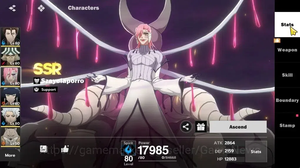 BLEACH: Soul Resonance Accounts NuverseSEA LV 62|8 SSR [(UraharaB2,Aizen,Szayelapo image 10