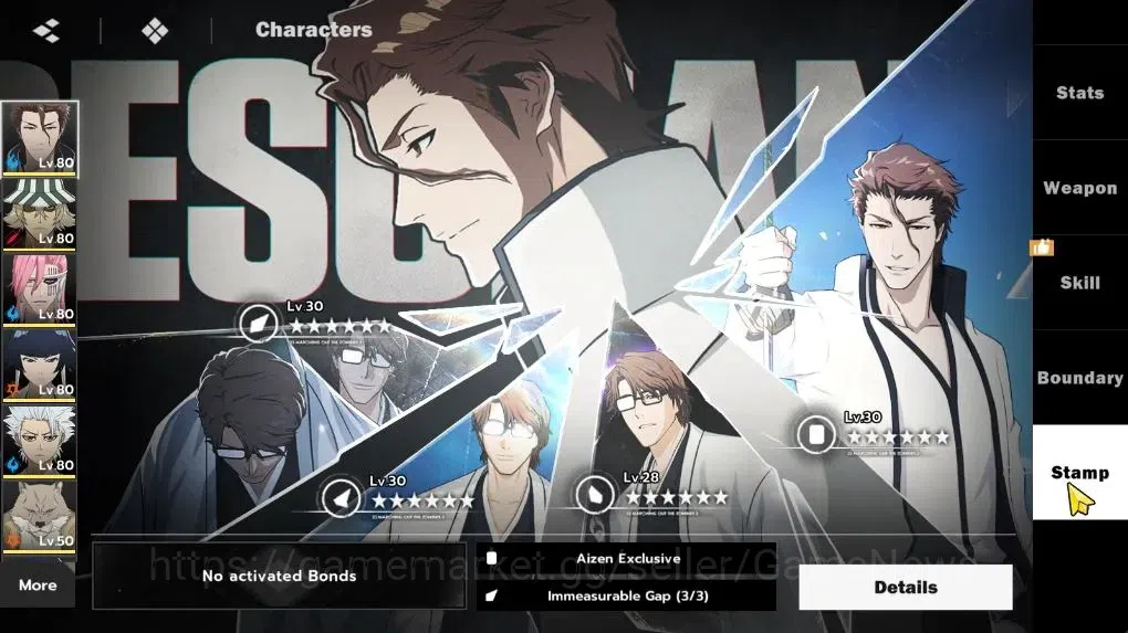 BLEACH: Soul Resonance Accounts NuverseSEA LV 62|8 SSR [(UraharaB2,Aizen,Szayelapo image 5