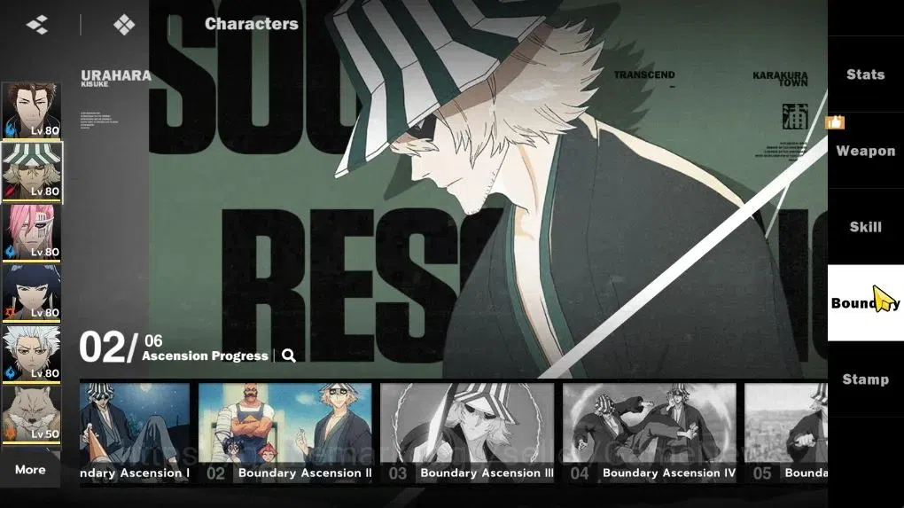 BLEACH: Soul Resonance Accounts NuverseSEA LV 62|8 SSR [(UraharaB2,Aizen,Szayelapo image 8