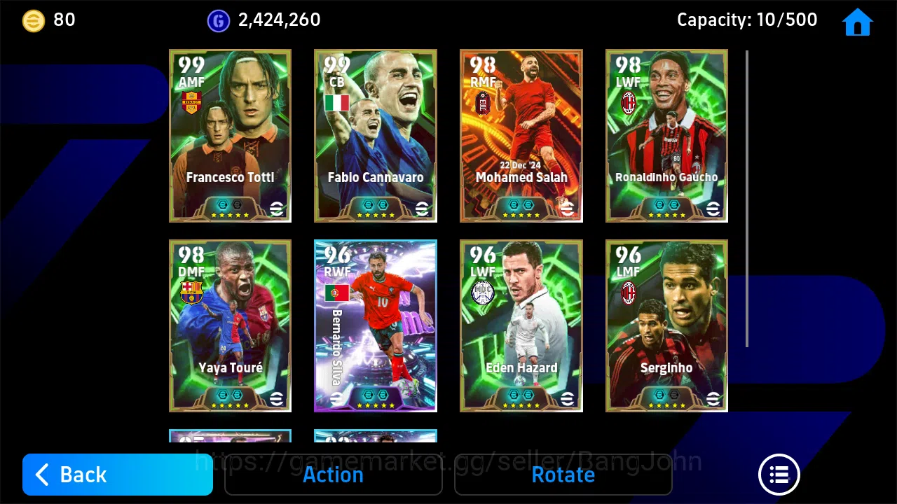 eFootball Accounts Android|PW 3150|Salah Bigtime,Totti + Yaya Toure + image 4