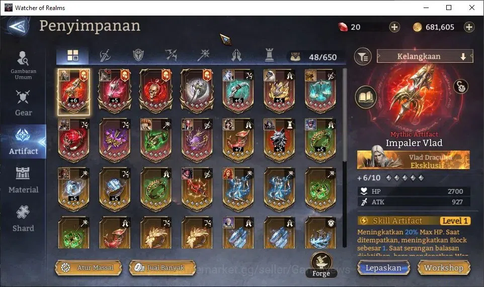 Watcher of Realms Accounts GLOBAL 60x|Lv 43|927K Power|1 Lord [Nastya] +15 Le image 11